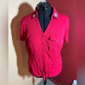 Torrid x Disney Minnie and Daisy Red Button-Up Shirt - 1X - NWT